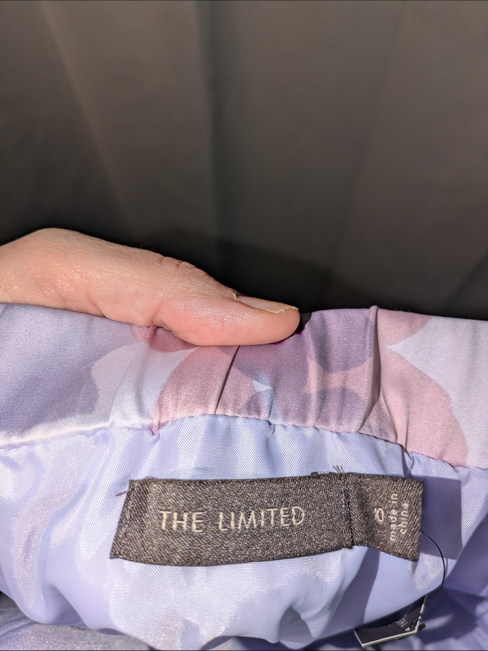 The Limited Lavender Strapless Dress with Pink Floral Accents - Picture 3 of 3